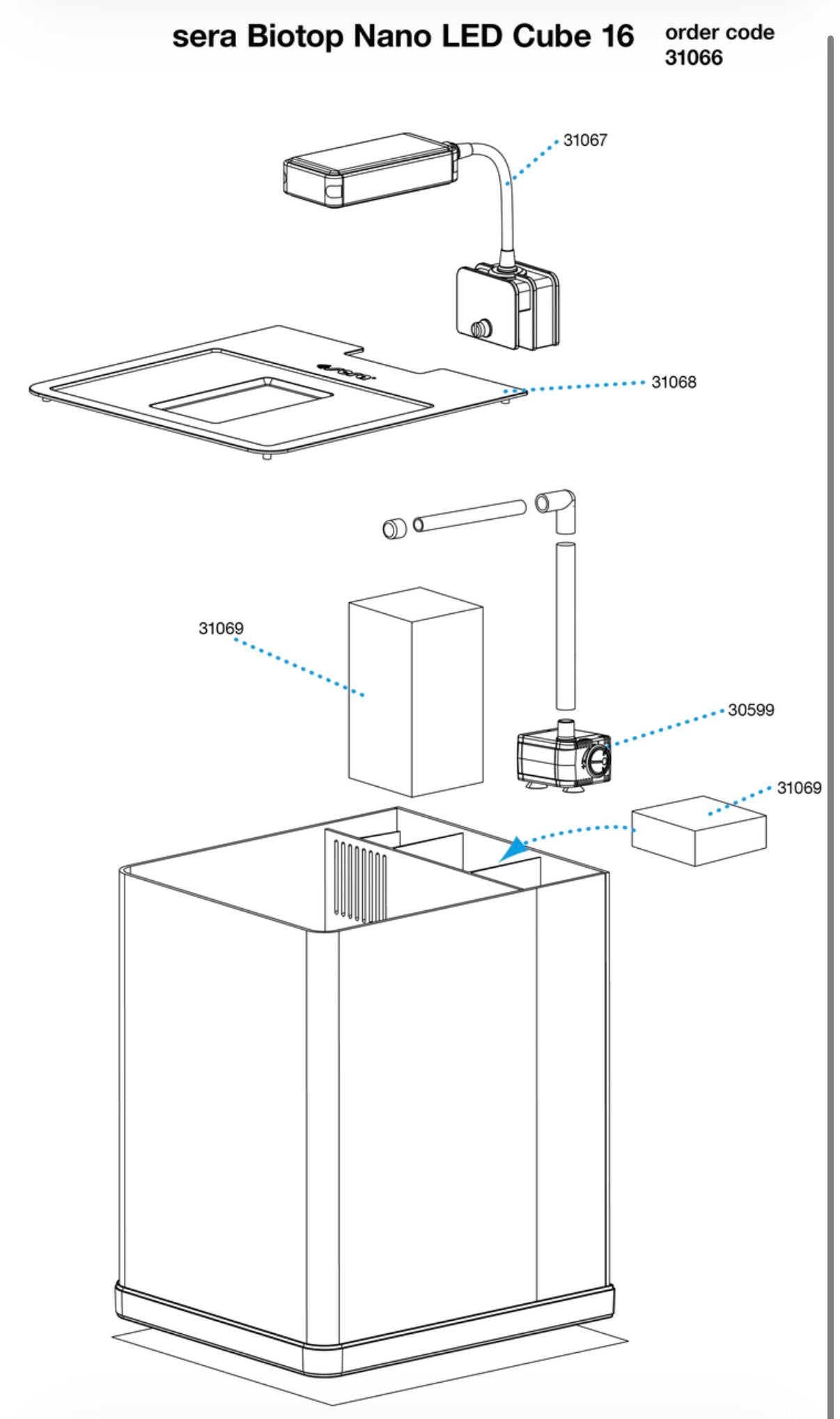 sera Biotop Nano LED Cube 16L